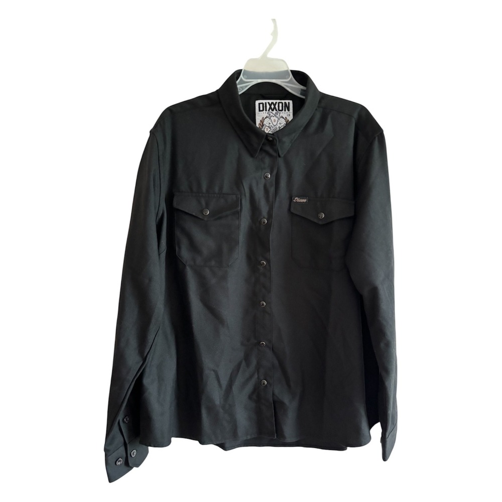 Dixxon Flannel Co Outlaw D-Tech Black Long Sleeve Button Up Work Shirt Mens 2X